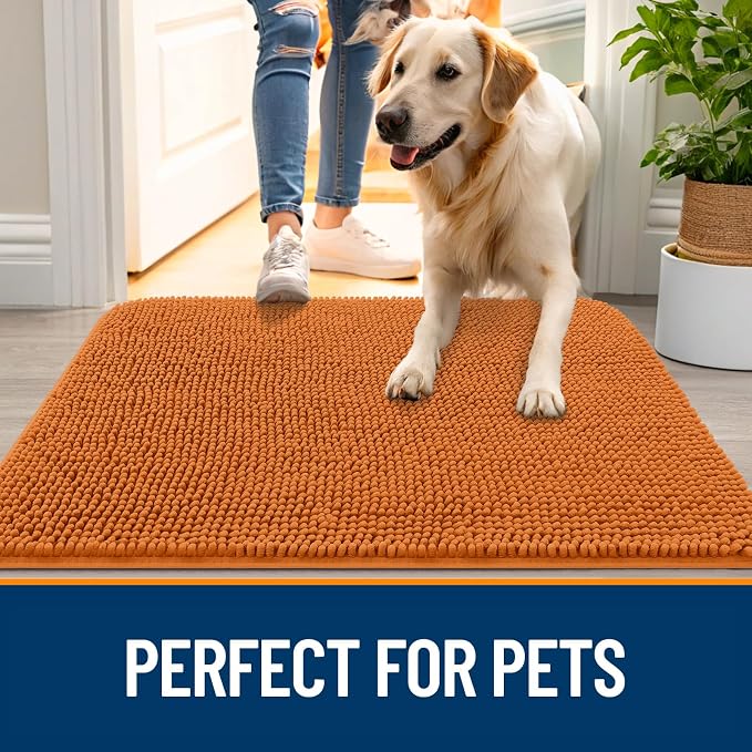 OLANLY Dog Door Mat for Muddy Paws 59x24, Absorbs Moisture and Dirt, Absorbent - Image 6