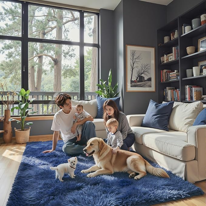 3x5 Rug, Bedside Preppy Dorm Area Rug, College Essentials Small Carpets by Junhejiamei