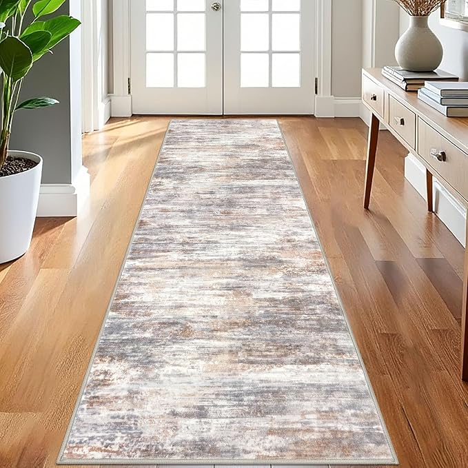 KOZYFLY 3x8 Ft Rug Modern Ombre Runner Rug by KOZYFLY