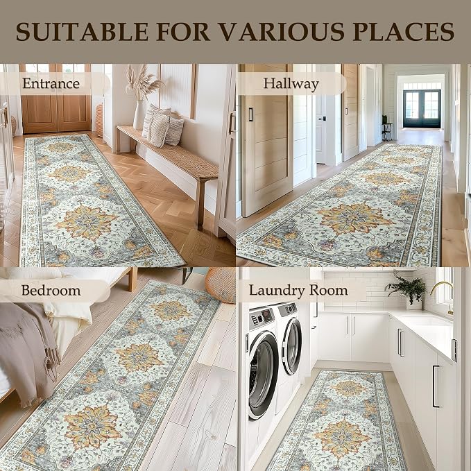 Area Rugs 2'x8' Runner Rug Non Slip Washable - Image 6