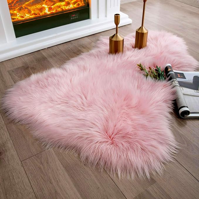 Ashler Faux Fur Area Rug by AshlerHomeDeco