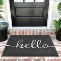 EARTHALL Door Mat Outside Inside Hello Doormat, Durable Floor Mat Non Slip Mat by EARTHALL