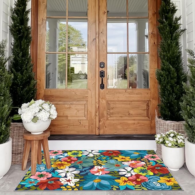 Floral Outdoor Rug - Image 3