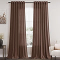 Nanspring Mocha Mousse Curtains 90 Inch Length 2 Panel Set Back Tab Rod Pocket by Nanspring