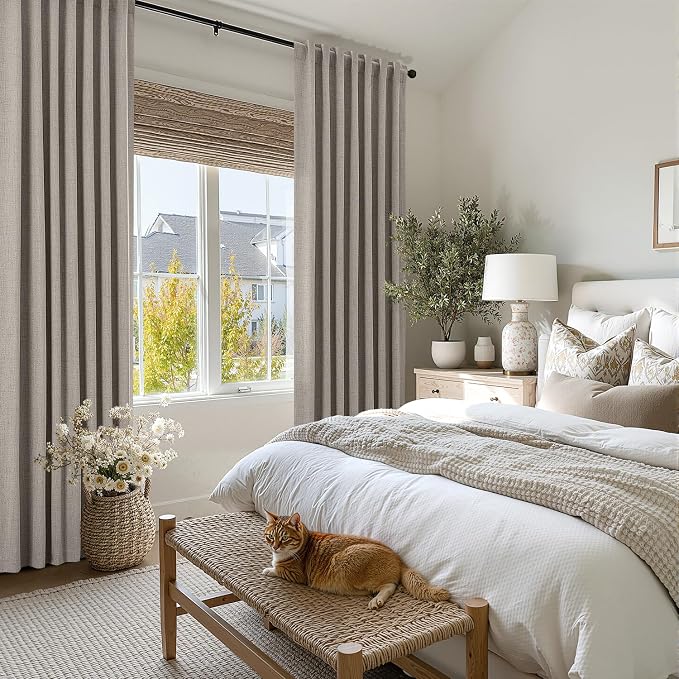 MIULEE 100% Blackout Linen Curtains - Image 8