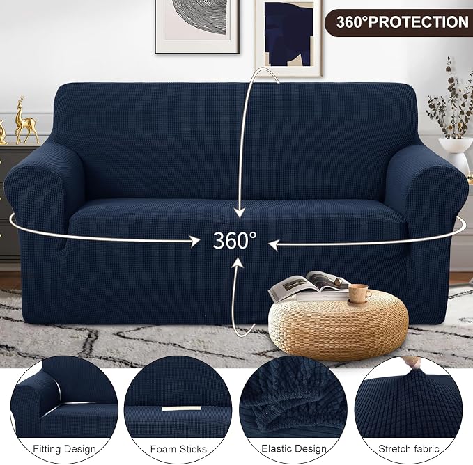 U-NICE HOME Oversized Stretch Loveseat Couch Cover Sofa Covers Washable Sofa - Image 3