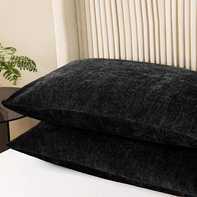 CaliTime Throw Pillow Covers Decorative 20 X 26 Inches Pack of 2 Cozy Chenille - Image 3