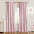 MYSKY HOME 96 Inches Length Pink Curtains by MYSKYHOME