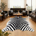 AROGAN Premium Faux Zebra Hide Rug 4.6 x 5.2 Feet, Sturdy and Large Size Bear by AROGANAREARUG