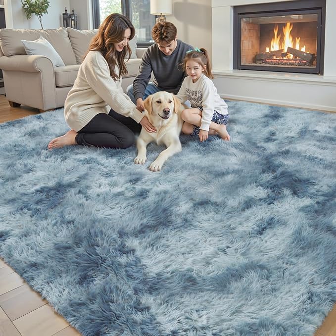 8x10 Area Rugs for Living Room Bedroom Fluffy, Large Area Rug Shag Shaggy - Image 4