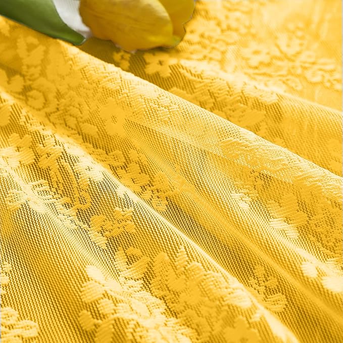 YJ YANJUN Vintage Lace Curtains Short - Image 3