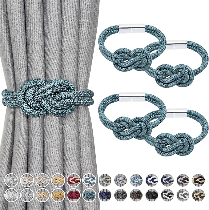 NICEEC 4 Pack Mini Magnetic Curtain Tiebacks Nordic Simple Style Drape Tie by NICEEC