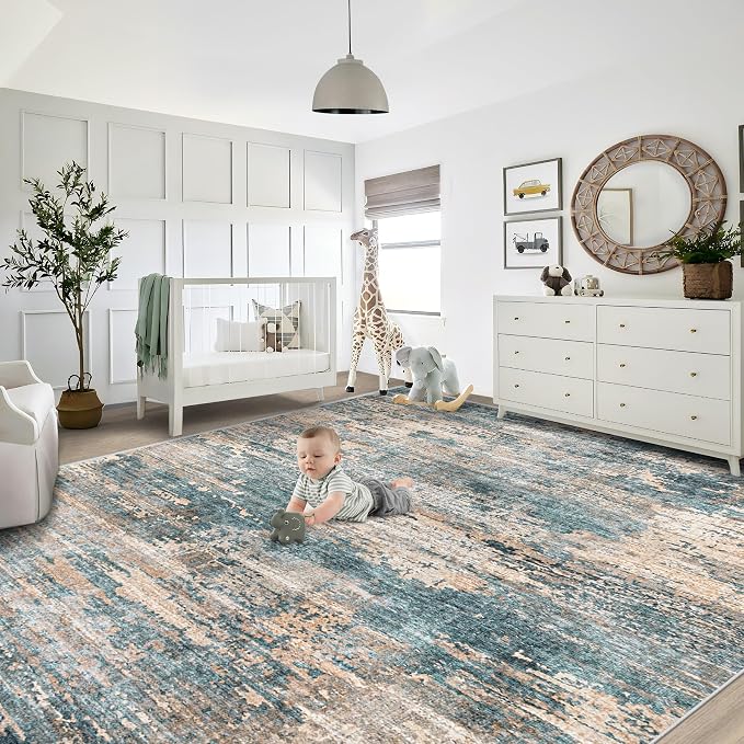 XLUEZ 9x12 Area Rug for Living Room, Washable Modern Abstract Large Area Rug - Image 6