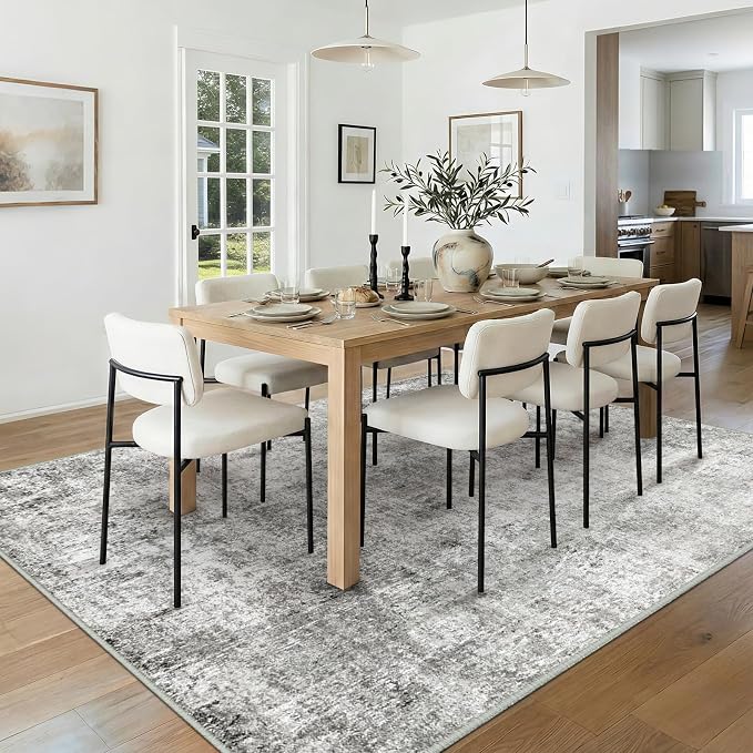 Washable Area Rugs 6'x9' Non-Slip Modern Abstract Soft - Image 3