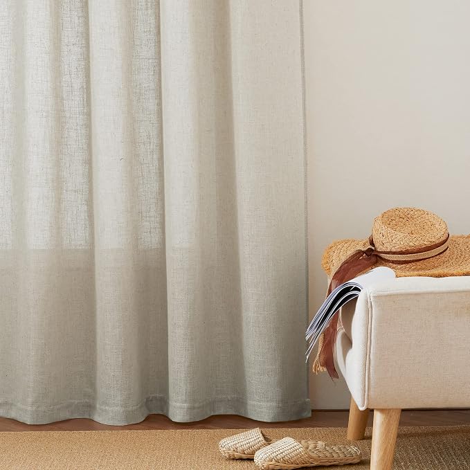 RYB HOME Linen Curtains for Bedroom - Image 6