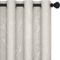 Deconovo Beige Blackout Curtains, Boho Farmhouse Curtain, Thermal Insulated by Deconovo