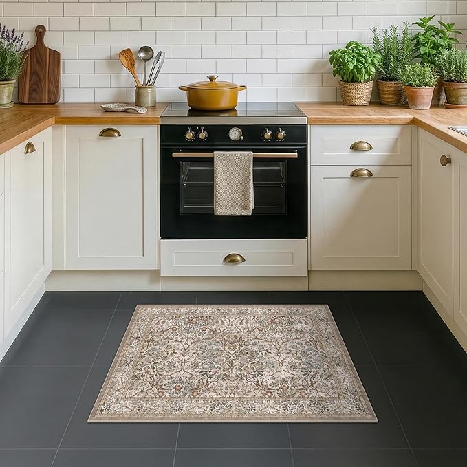 Moss Green Washable 2x3 Entry Rug - Image 3