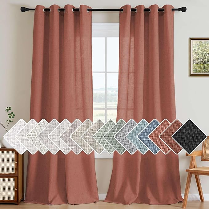 H.VERSAILTEX Living Room Linen Curtains by HVERSAILTEX