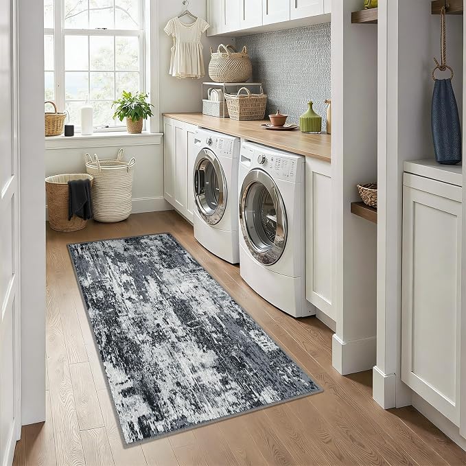 Washable Area Rugs 3x6 Non-Slip Modern Abstract Soft - Image 2