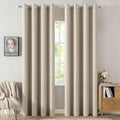 MIULEE 100% Blackout Linen Curtains by MIULEE