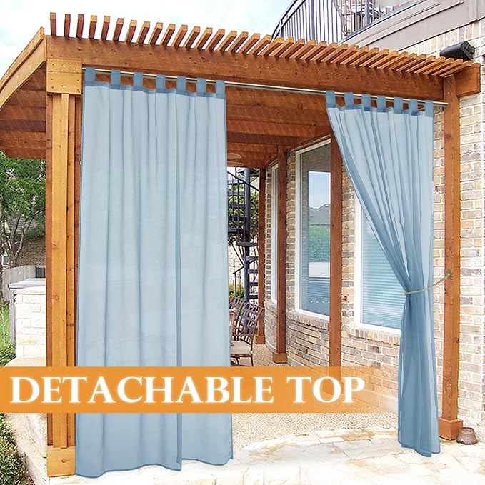 RYB HOME Outdoor Curtains Waterproof - Image 4
