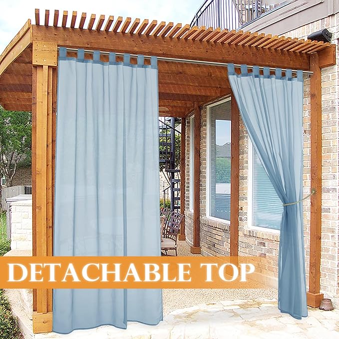RYB HOME Sheer Curtains Waterproof - Image 4