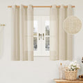 LAMIT Natural Linen Semi Sheer Curtains 48 Inch by LAMIT