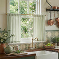 RYB HOME Linen Kitchen Striped Curtains by RYBHOME