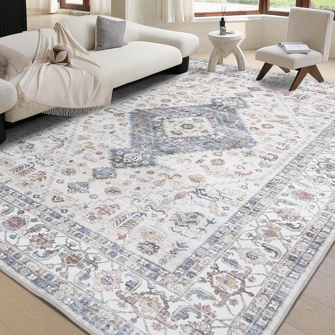 Washable Vintage Area Rug 8x10 by PhonzenuoCarpet