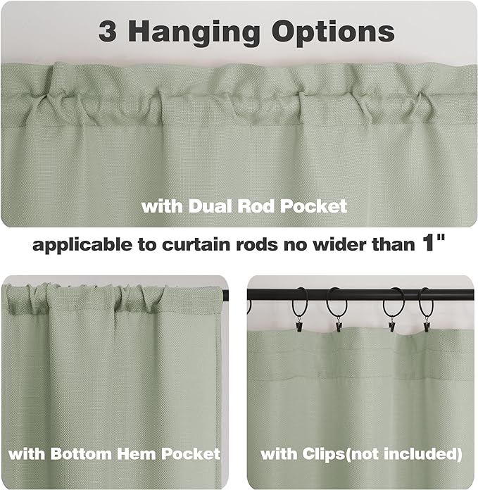Chyhomenyc Light Green Short Curtain Valance - Image 6