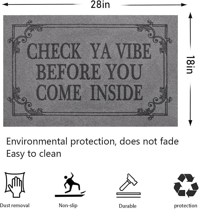 Doormat Home Decor Funny Doormat Check Ya Vibe Before You Come Inside This - Image 3