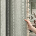 Sage Green Boho Blackout Curtains 2 Panels 84 Inch by Unknown