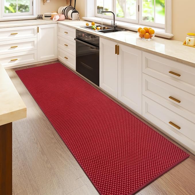 YDKGL 2x6 ft Kitchen Runner Rug Mat Non Slip Boho Woven Hallway Runner Washable by YDKGL
