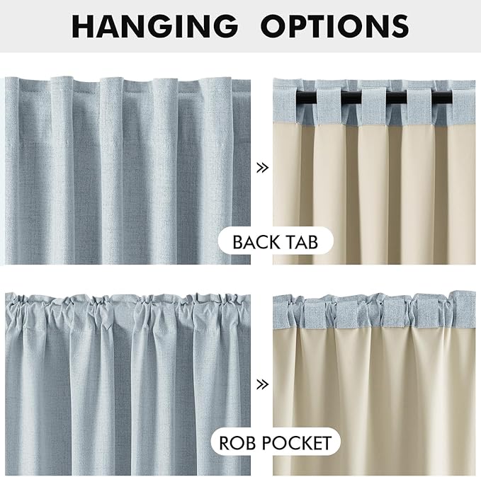 MIULEE 100% Blackout Linen Curtains - Image 5