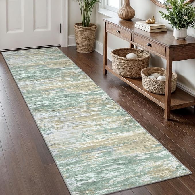 KOZYFLY Modern Abstract Hallway Runner Rug, 2x8 Kitchen Rugs Non-Slip Washable by KOZYFLY