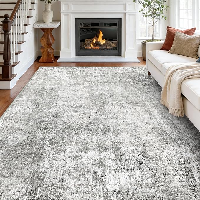 RELEANY Washable 8'x10' Abstract Area Rug - Image 4