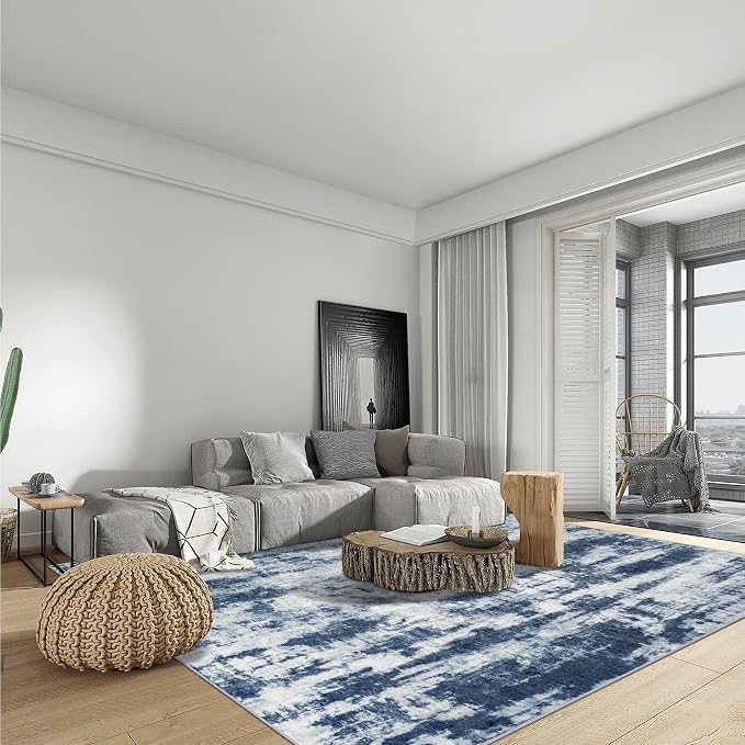 4x6 Area Rugs Washable Rug: Modern Abstract Living Room Rug Soft Anti-Skid Thin - Image 3