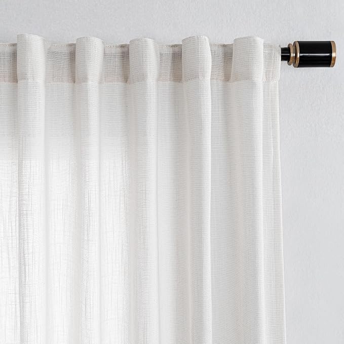 MYSKY HOME 90 Inch Natural Curtains - Image 7