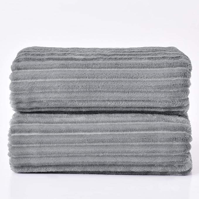 BEDELITE Fleece Blanket King Size – 3D Ribbed Jacquard Soft and Warm Decorative - Image 9