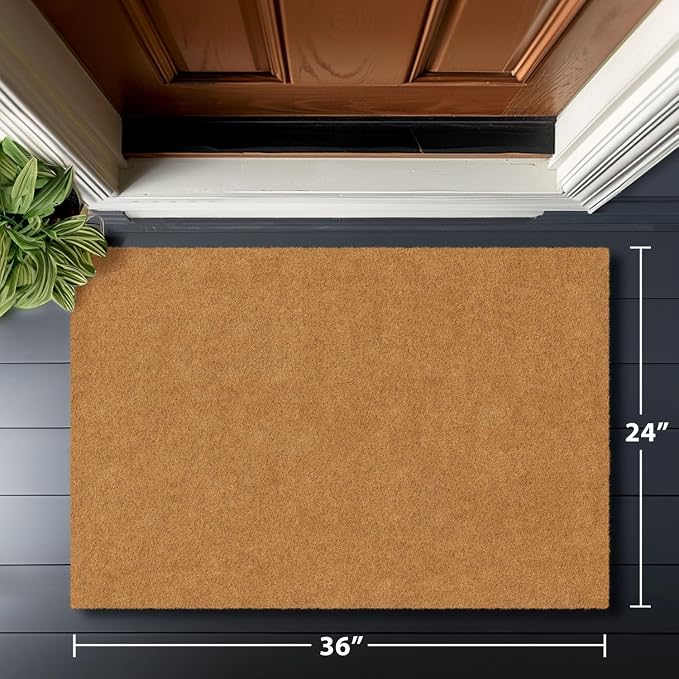 Barnyard Designs Natural Coco Coir Heavy Duty Backing Doormat - Image 3