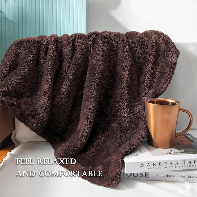 Exclusivo Mezcla Plush Fuzzy Fleece Bed Blanket King Size, Super Soft, Fluffy - Image 6