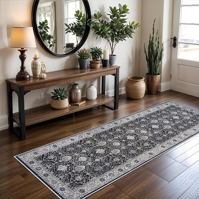 Hallway 2x5 Washable Runner Rug: Oriental Stain Resistant Kitchen Entryway Rugs - Image 7
