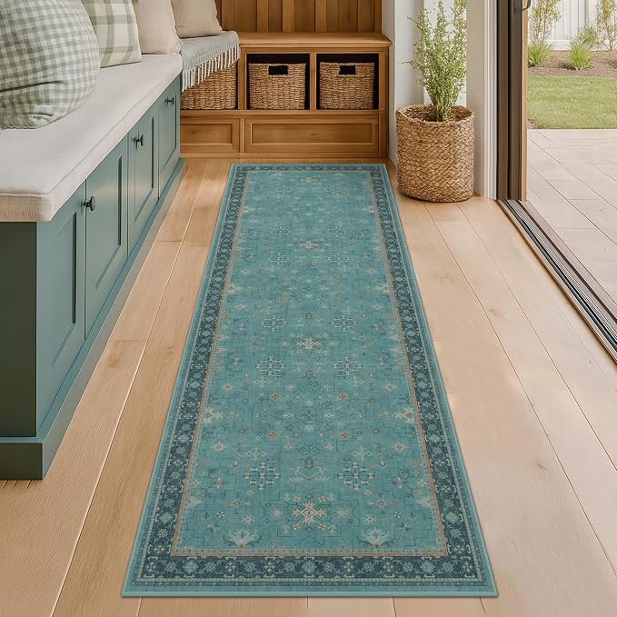 Boho 2'6"x8' Wide Hallway Runner Rugs by HazoHaus