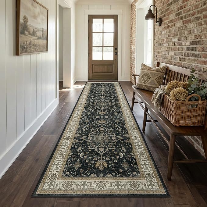 RELEANY Area Rugs 2'x8' Runner Rug Non Slip Washable - Image 2