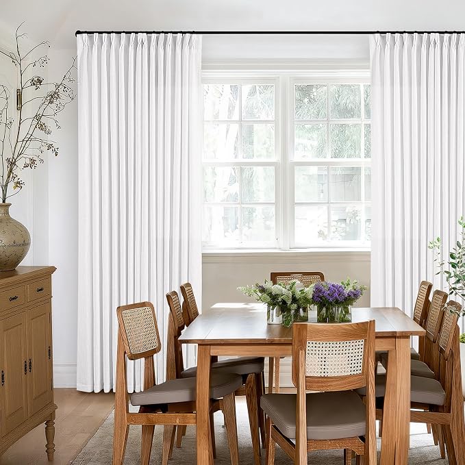 Snow White Linen Curtains 80 Inches Long - Image 6