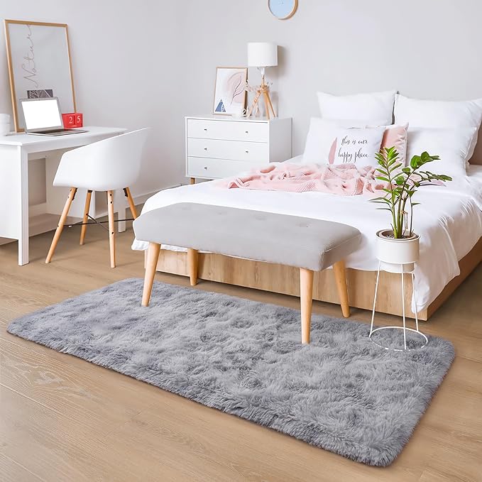 Chicrug Soft Runner Rugs for Bedroom Living Room Plush Fluffy Rug 2x8 Feet - Image 5