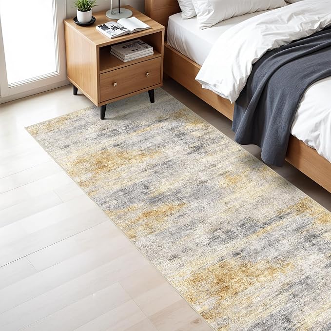3x7 Washable Kitchen Runner Rug: Modern Abstract Runners - Image 8