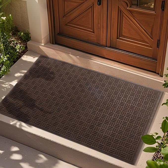 Mibao Front Door Mat Indoor Outdoor Entrance, Dirt Trapping Waterproof - Image 7