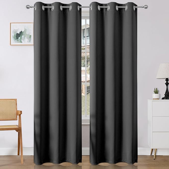 Joydeco Blackout Curtains 108 Inches Long 2 Panels Set, Thermal Insulated Long by JOYDECO