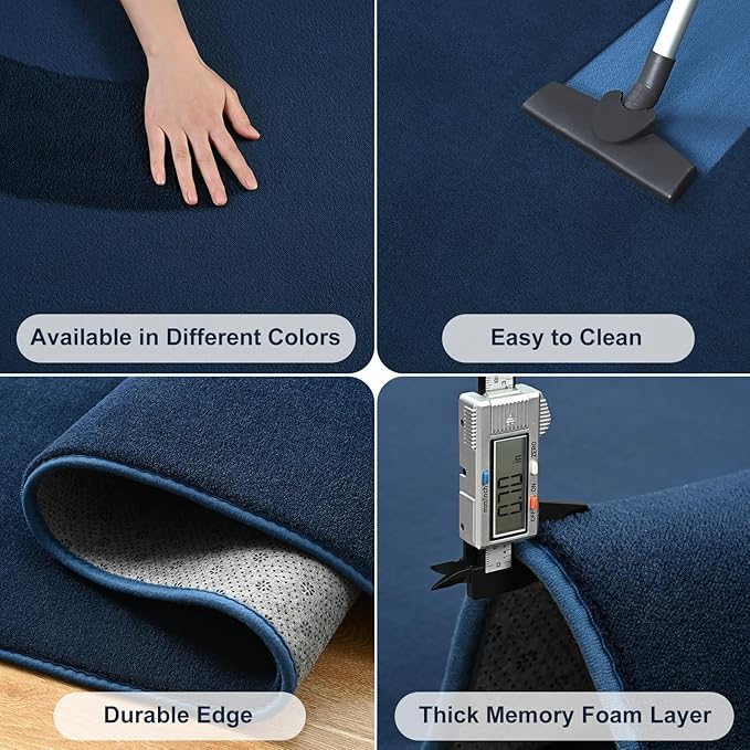 Amearea Large Modern Area Rugs for Bedroom Living Room, 6x9 Feet Navy Blue - Image 7